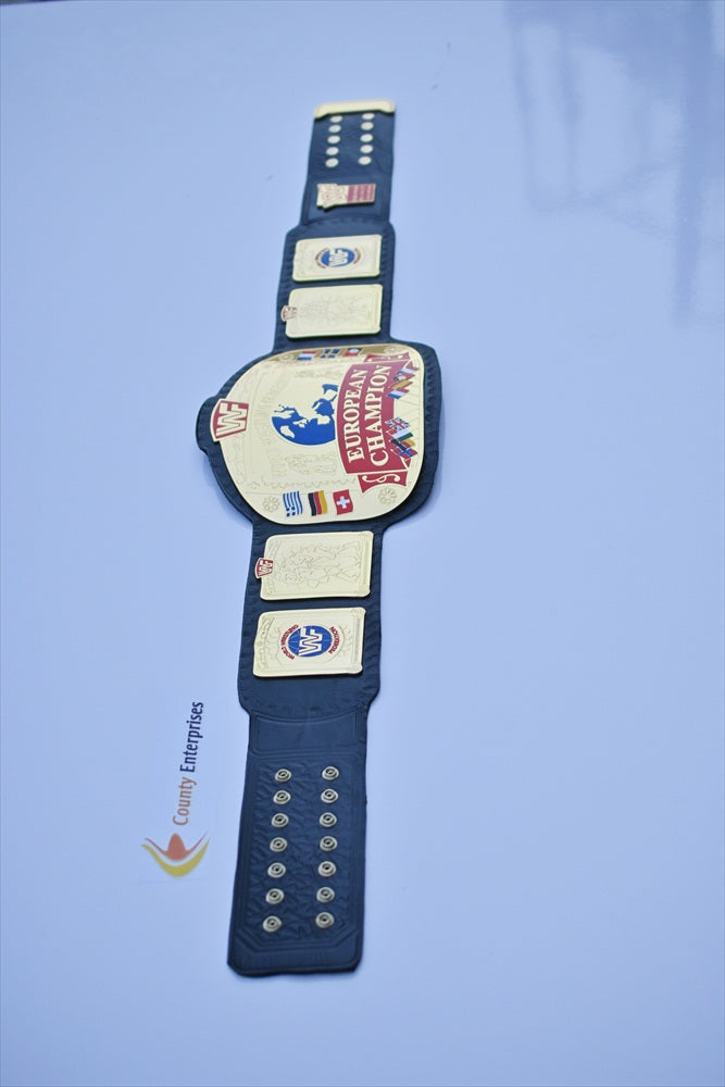 WWF World Title European Championship Belt World Wrestling Federation Belt